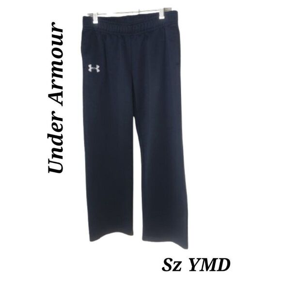 Under Armour Youth Medium Storm Fleece Loose Fit Black Straight Leg Pants M - Picture 1 of 4